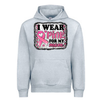 Heather Grey i wear pink for my mom breast cancer awareness Urban Hoodie - Jasminsmagicworld