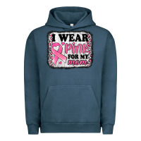 Pigment Midnight Navy i wear pink for my mom breast cancer awareness Urban Hoodie - Jasminsmagicworld