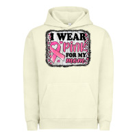 Pigment Pistachio i wear pink for my mom breast cancer awareness Urban Hoodie - Jasminsmagicworld