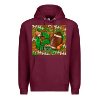 Burgundy go american football leopard Premium Hoodie - NancyCooperArtShop