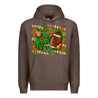 Coffee go american football leopard Premium Hoodie - NancyCooperArtShop