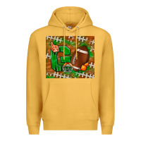 Mustard go american football leopard Premium Hoodie - NancyCooperArtShop