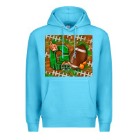 Ocean Blue go american football leopard Premium Hoodie - NancyCooperArtShop