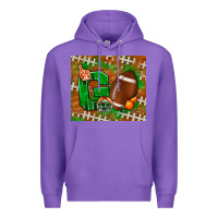 Purple go american football leopard Premium Hoodie - NancyCooperArtShop