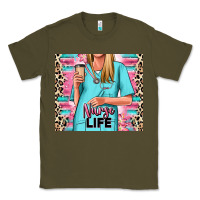 Army Green nurse life blonde woman Classic Tee - RanaPortraitStore
