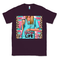 Plum nurse life blonde woman Classic Tee - RanaPortraitStore