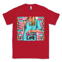 Red nurse life blonde woman Classic Tee - RanaPortraitStore