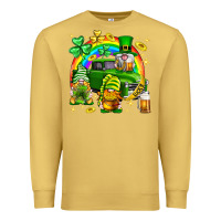 Antique Gold St. Patrick's Day gnomies truck Premium Sweatshirt - Neo Western