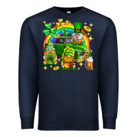 Navy St. Patrick's Day gnomies truck Premium Sweatshirt - Neo Western