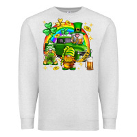 Oatmeal Heather St. Patrick's Day gnomies truck Premium Sweatshirt - Neo Western