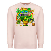 Pale Pink St. Patrick's Day gnomies truck Premium Sweatshirt - Neo Western