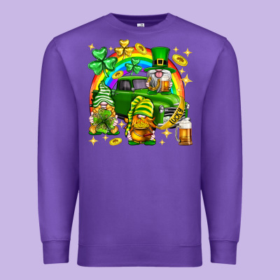 St. Patrick's Day Gnomies Truck Premium Sweatshirt Designed By Neo Western