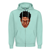 Seafoam black man portrait Zipper Hoodie - texasbilliewilder