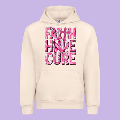 Faith Hope Cure Cancer Urban Hoodie Designed By Nancycooperartshop