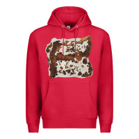 Cardinal hand drawn cowhide cow fur Premium Hoodie - BarkalooDesign