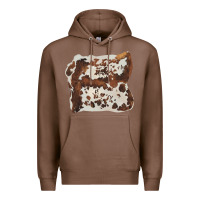 Chestnut hand drawn cowhide cow fur Premium Hoodie - BarkalooDesign