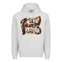 Dove Grey hand drawn cowhide cow fur Premium Hoodie - BarkalooDesign