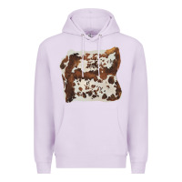 Lilac hand drawn cowhide cow fur Premium Hoodie - BarkalooDesign