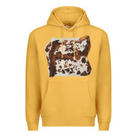 Mustard hand drawn cowhide cow fur Premium Hoodie - BarkalooDesign