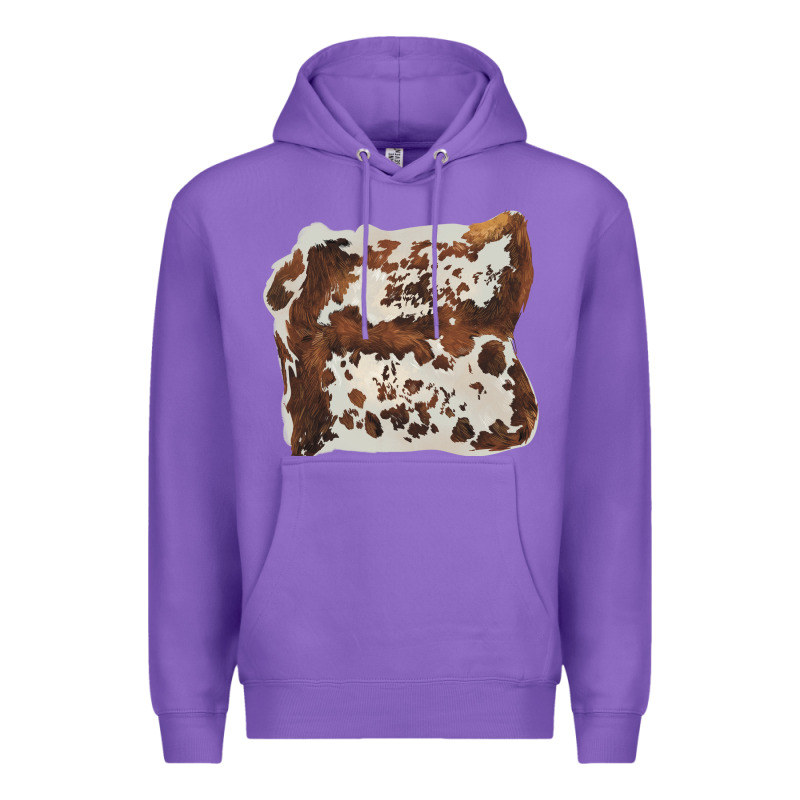 Hand Drawn Cowhide Cow Fur Premium Hoodie by BarkalooDesign | Teevron