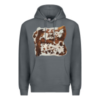 Rock hand drawn cowhide cow fur Premium Hoodie - BarkalooDesign