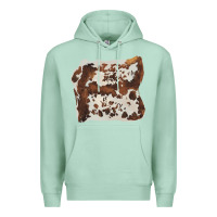 Seafoam hand drawn cowhide cow fur Premium Hoodie - BarkalooDesign