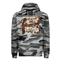 Slate Camo hand drawn cowhide cow fur Premium Hoodie - BarkalooDesign