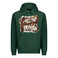 Sports Green hand drawn cowhide cow fur Premium Hoodie - BarkalooDesign