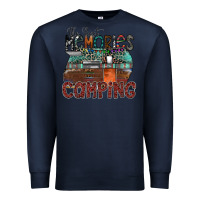 Navy the best memories camping Premium Sweatshirt - SublimationCraftShop