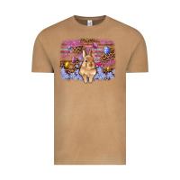Vintage Camel easter bunny egg leopard background Vintage Tee - Artiststas