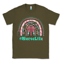 Army Green nurse life rainbow Classic Tee - RanaPortraitStore