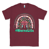 Burgundy nurse life rainbow Classic Tee - RanaPortraitStore