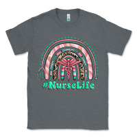 Charcoal Heather nurse life rainbow Classic Tee - RanaPortraitStore