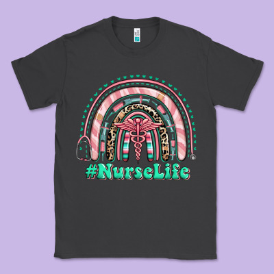 Nurse Life Rainbow Classic Tee Designed By Ranaportraitstore