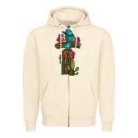 Sandshell Gemstone Cross With Cactus Zipper Hoodie - RanaPortraitStore