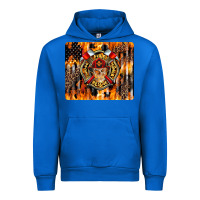 Cobalt Firefighter Skull Urban Hoodie - LillyAllenDesigns