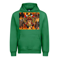 Emerald Firefighter Skull Urban Hoodie - LillyAllenDesigns