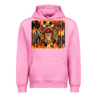 Fuchsia Pink Firefighter Skull Urban Hoodie - LillyAllenDesigns