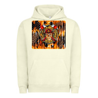 Pigment Pistachio Firefighter Skull Urban Hoodie - LillyAllenDesigns
