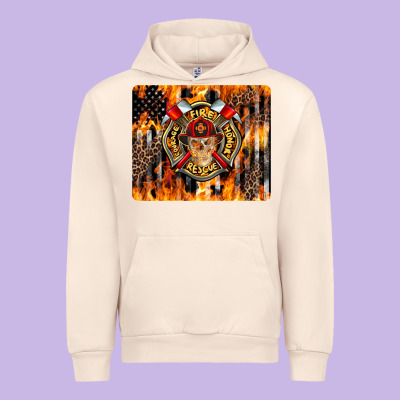 Firefighter Skull Urban Hoodie Designed By Lillyallendesigns
