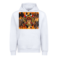 White Firefighter Skull Urban Hoodie - LillyAllenDesigns