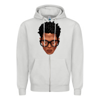 Dove Grey black man portrait Zipper Hoodie - texasbilliewilder