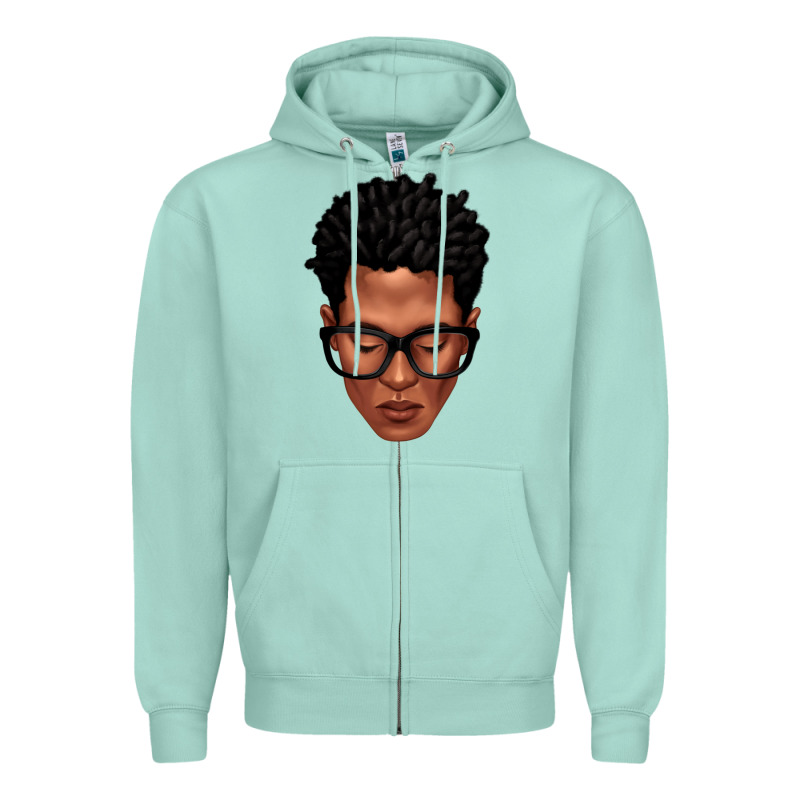 Black Man Portrait Zipper Hoodie by texasbilliewilder | Teevron