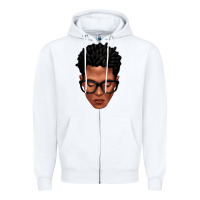 White black man portrait Zipper Hoodie - texasbilliewilder
