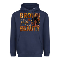 Navy brown skin beauty Heavyweight Hoodie - Zillion Design Studio