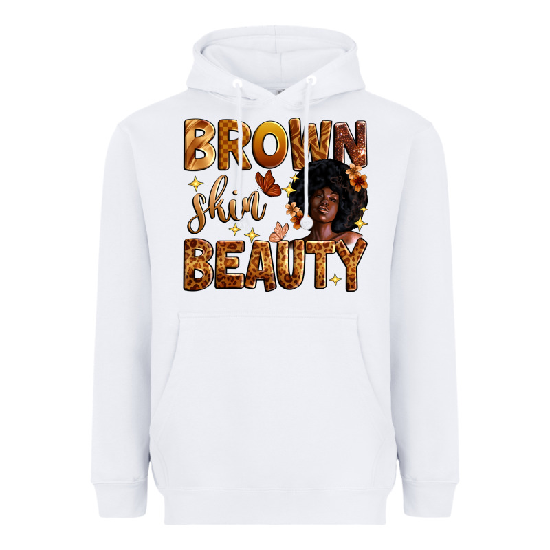 Brown Skin Beauty Heavyweight Hoodie by Zillion Design Studio | Teevron