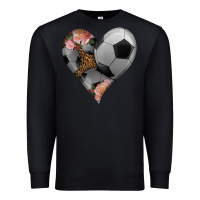Black western soccer heart Premium Sweatshirt - HRA Design Shop
