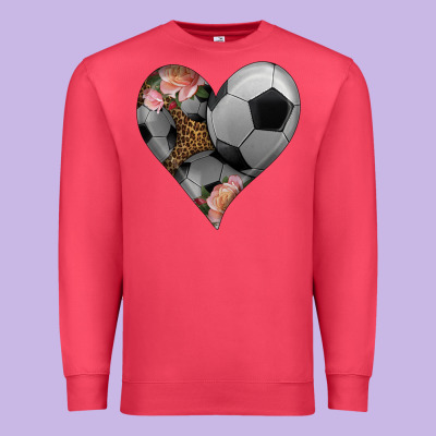 Western Soccer Heart Premium Sweatshirt Designed By Hra Design Shop
