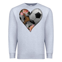 Heather Grey western soccer heart Premium Sweatshirt - HRA Design Shop