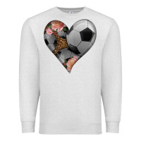 Oatmeal Heather western soccer heart Premium Sweatshirt - HRA Design Shop